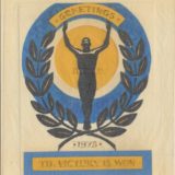 An ink and pen drawing of a 1978 NAACP victory seal.