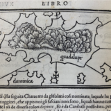 Map of Guadalupe, folio 14 v., Benedetto Bordone, Isolario di Benedetto Bordone nel qual si ragiona di tutte l'isole del mondo, con li lor nomi antichi & moderni, historie, fauole, & modi del loro viuere…