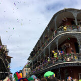 Mardi Gras Day at Royal Street and St. Peters Street, New Orleans