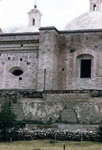 South Exterior Wall with Colonial Church Built on Top