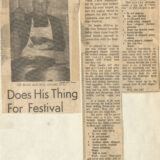 Newspaper clipping of a profile and red beans and rice recipe for restauranteur and Jazz Fest food vendor Clarence “Buster” Holmes, April 23, 1970, 'New Orleans-States Item,' Hogan Archive vertical file, Tulane University Special Collections.
