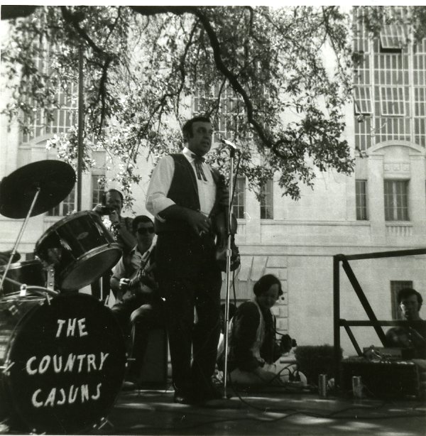 The Country Cajuns perform at the 1971 Jazz Fest, photographer unidentified; Allison Miner papers HJA-039, “Photos” box, Tulane University Special Collections.