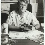 Promo photo of Quint Davis, CEO of Festival Productions, Inc., undated, Allison Miner papers HJA-039, Box 17, Tulane University Special Collections.