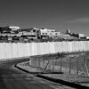Black and White Photo of the Separation Barrier in East Jerusalem