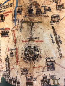 Detail of Jerusalem on the Hereford Mappa Mundi