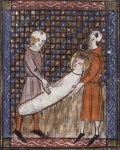 Decorative imagery used in a 14th Century Manuscript as a page break