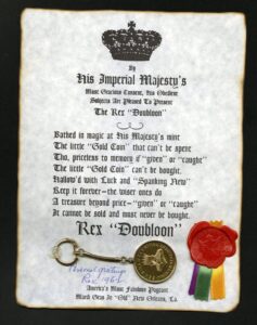 Rex Carnival Krewe keepsake Doubloon 1962