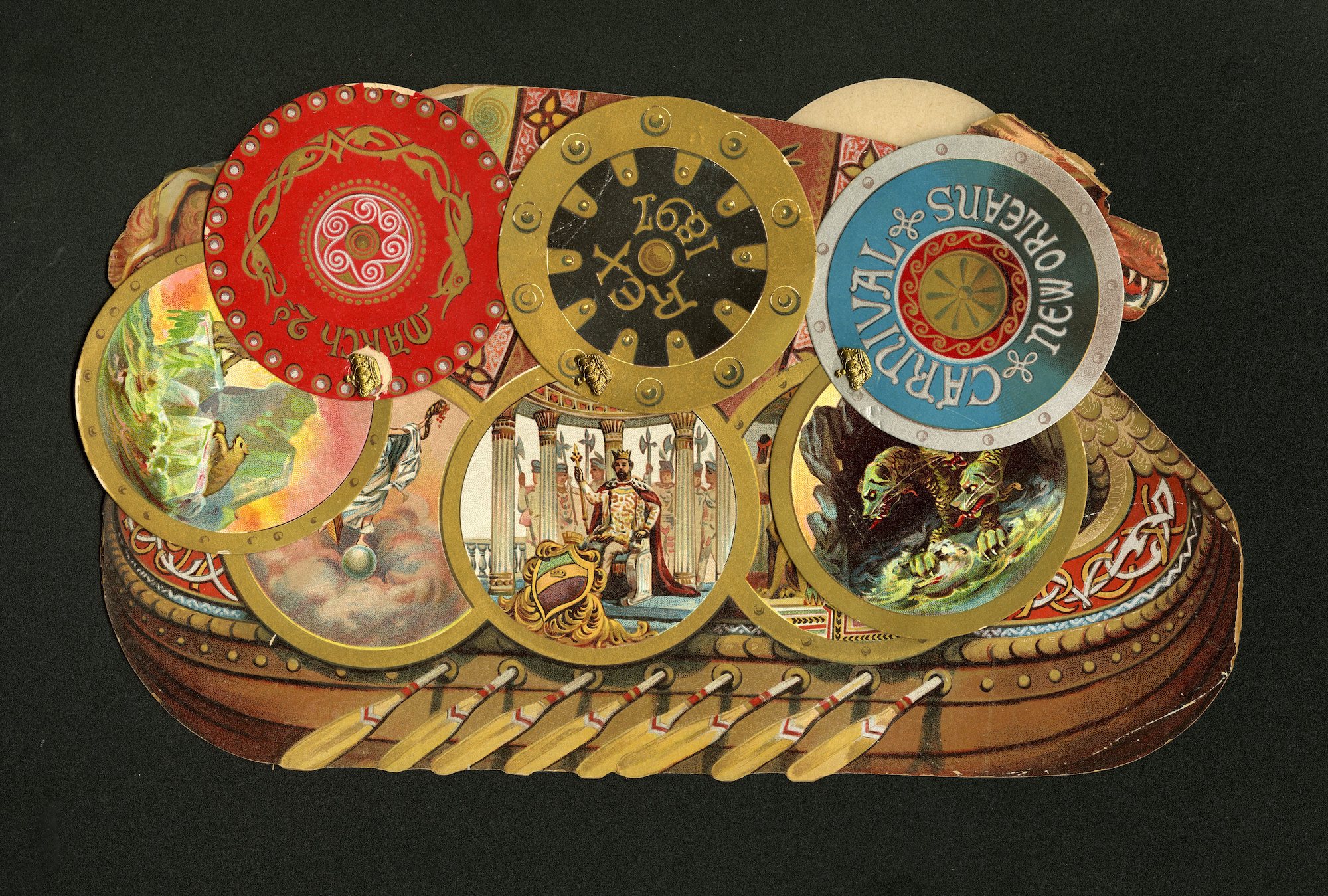 Rex Carnival Krewe 1897 Mardi Gras ball invitation
