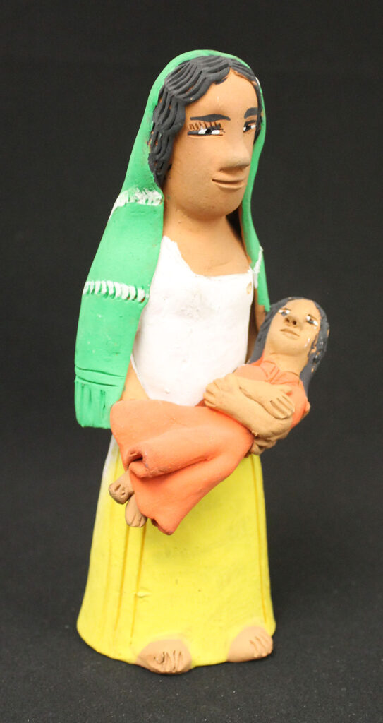 Woman holding child