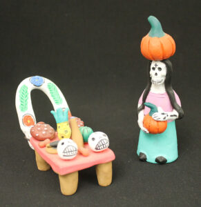 Altar and skeleton lady