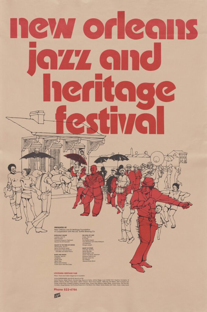 1973 Jazz Fest poster, Hogan Archive Poster File, Tulane University Special Collections.