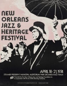 1974 Jazz Fest poster, Hogan Archive Poster File, Tulane University Special Collections.