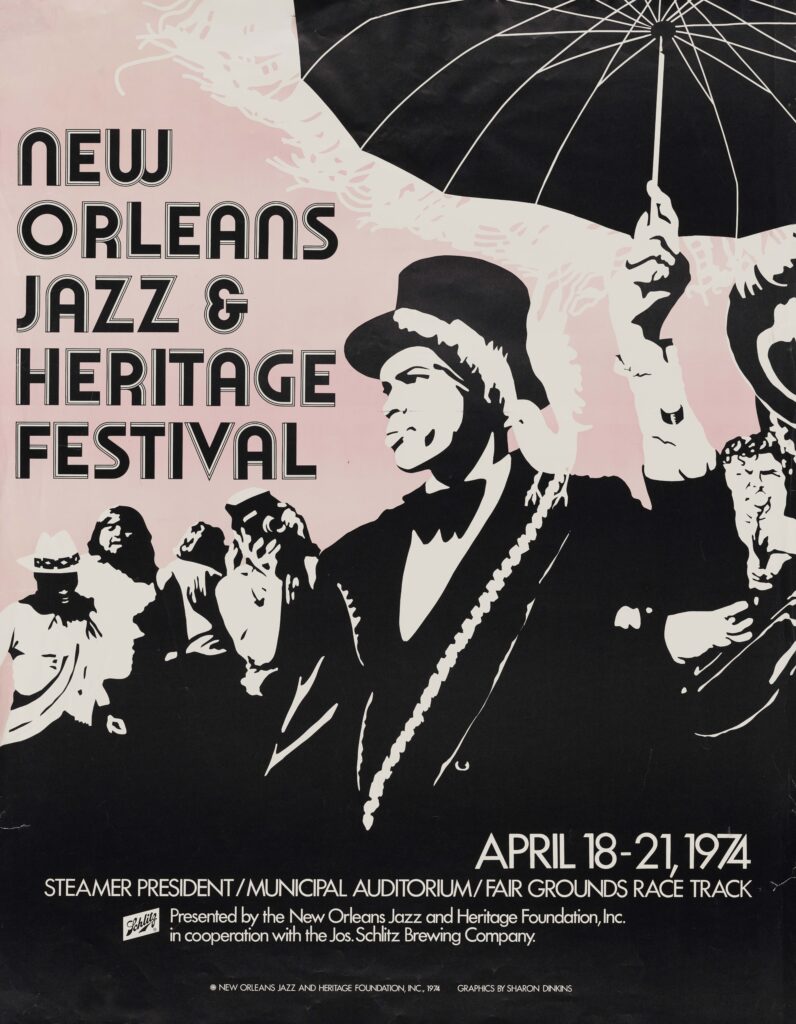 1974 Jazz Fest poster, Hogan Archive Poster File, Tulane University Special Collections.