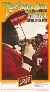 1977 Jazz Fest poster, courtesy of the New Orleans Jazz & Heritage Foundation Archive.
