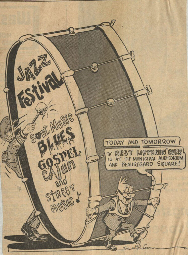 Comic by Ralph Vinson, April 25, 1970, New Orleans States-Item, Hogan Archive vertical file, Tulane University Special Collections.