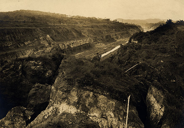 TrainTracksCutThroughAMountainRange