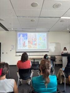 Photograph of the exhibit opening