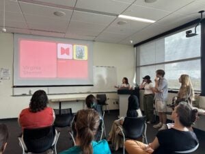 Photograph of the exhibit opening