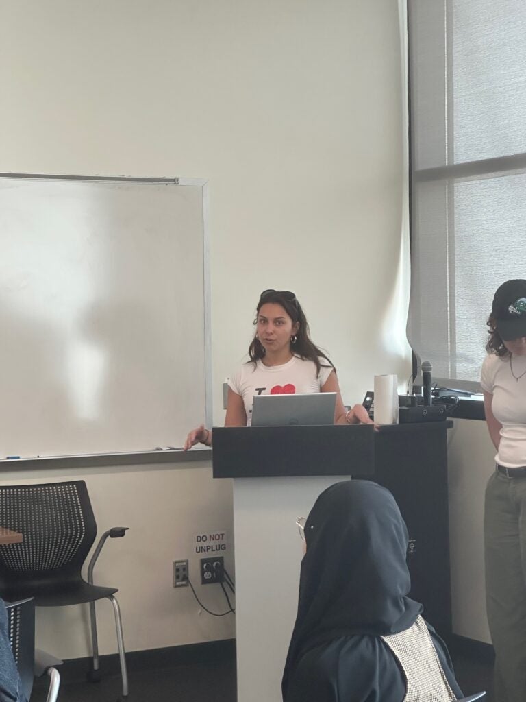 Photograph of the exhibit opening