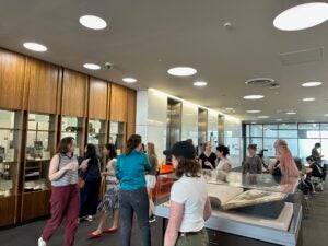 Photograph of the exhibit opening