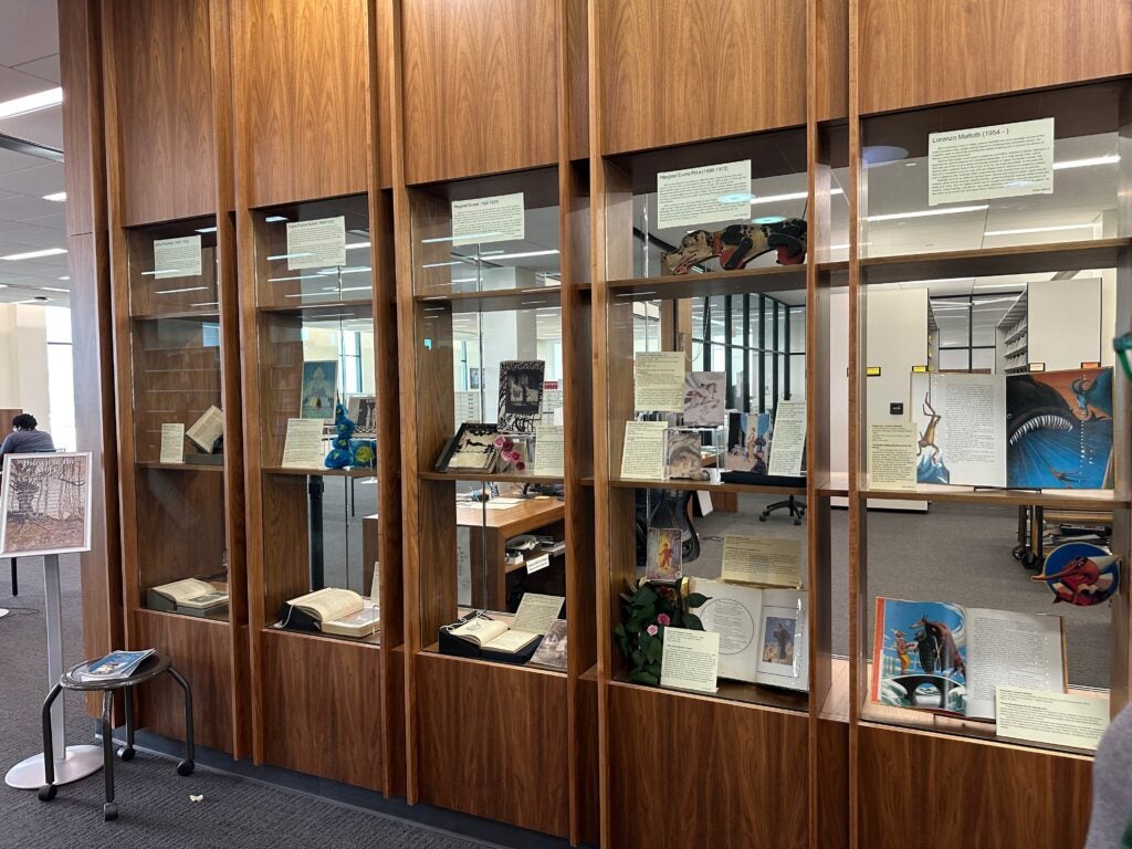 Photograph of the exhibit opening